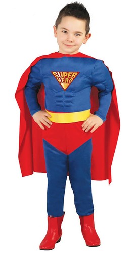 Costume superman muscoli hero - costume,