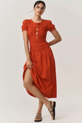 Abito midi damson madder saffy - midi,