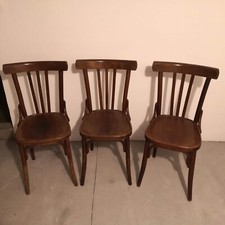 Tris di sedie bistrot vintage stile thonet legno curvato