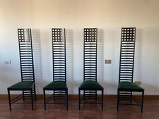 4 sedie Hill House di Charles R. Mackintosh per Cassina