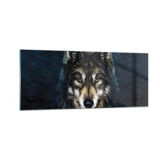 Quadro su Vetro 100x40cm Lupo