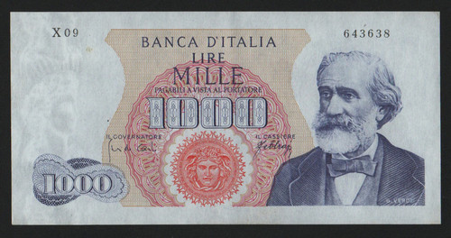 1000 lire verdi - lire, 1°