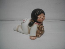 THUN - BIMBA CHE GATTONA CON ORSETTO - BAMBINA CON ORSO - SCATOLA NON ORIGINALE