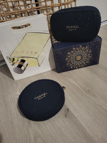 Trousse chanel tweed bleu - chanel,