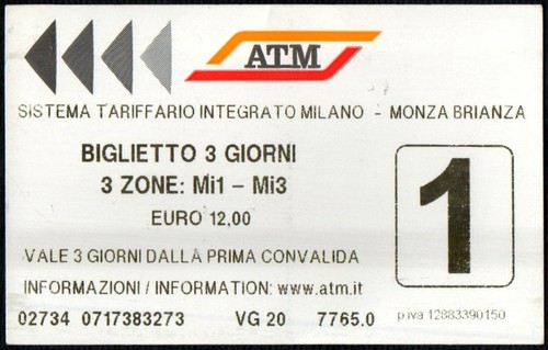Biglietto atm sistema - biglietto,