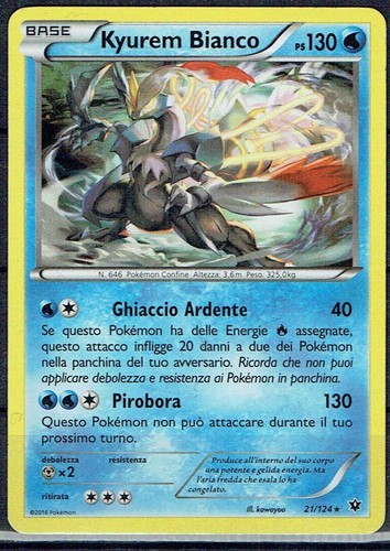 Carta pokemon kyurem bianco - carta,
