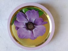 Scatola in latta vintage soggetto floreale DUFOUR CONFISERIE complemento arredo