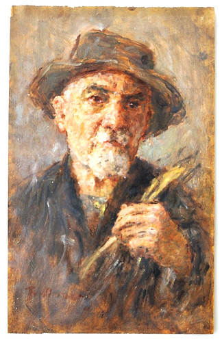 Autoritratto olio su - -,