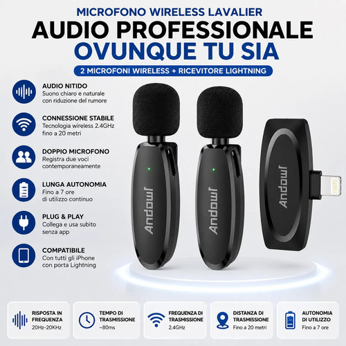 Microfono wireless lavalier - wireless,