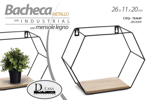 Bacheca esagonale mensola - bacheca,