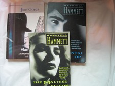 Lot of 3~Dashiell Hammett Mystery Novels~Maltese Falcon Joe Gores Op~LBDSB