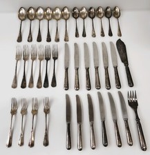 Antico servizio di posate Arthur Krupp Milano collezione 36 pz. Alpaca Argentato