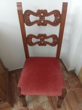 Sedie in stile in legno massello in blocco da 6 pezzi - Ottimo stato