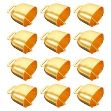 12 Pcs Mini Metal Bells Small Cowbells for Crafts Antique Decorations