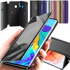 Custodia cellulare Clear View case flip cover mirror cellulare custodia protettiva custodia a specchio