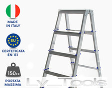 SCALA DOPPIA SALITA NANCY3 GRADINI ALLUMINIO 0,96 mt 4+4 GRADINI 