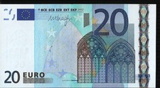 MALTA BANCONOTA 20 EURO "F"
