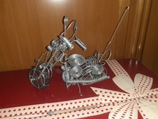 MODELLINO MOTO HARLEY DAVIDSON REALIZZATO A MANO ARTIGIANALE in filo di ferro