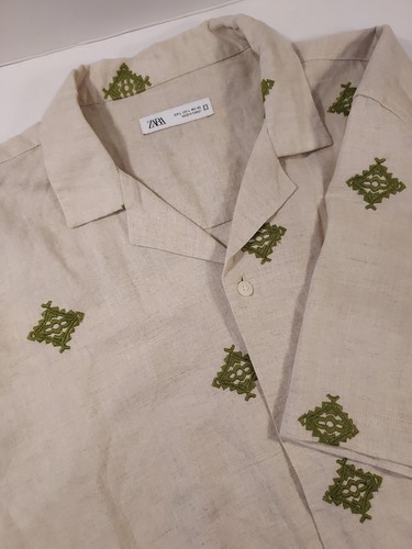 Zara camicia resort - camicia, ricamata