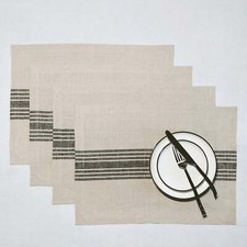 Set di 4 tovagliette in lino