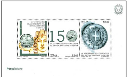 2012 italia foglietto 150º - 2012,
