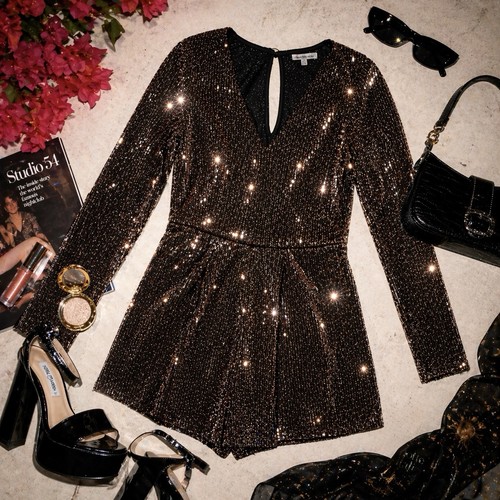 Pagliaccetto paillettes scollo