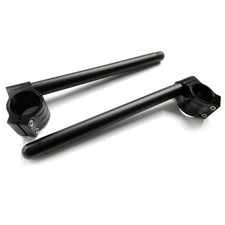 Clip sul manubrio moto 7/8" per forcelle 50mm nero per coppia cafe racer