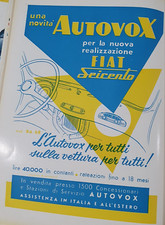 AUTOVOX AUTORADIO FIAT SEICENTO   - VECCHIA PUBBLICITA' ADVERT - ATA
