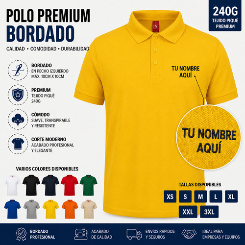Polo bordado personalizado - bordado,