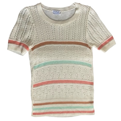 Maglia pointelle vintage - pointelle, crema