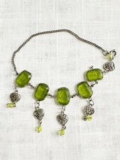 Cavigliera bracciale - Argento PIETRE VERDI