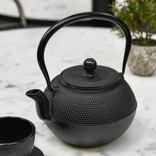Black kyusu cast iron - "kyusu",