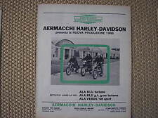 AERMACCHI HARLEY DAVIDSON PRODUZIONE 1968 ADVERTISING PUBBLICITA REKLAME WERBUNG
