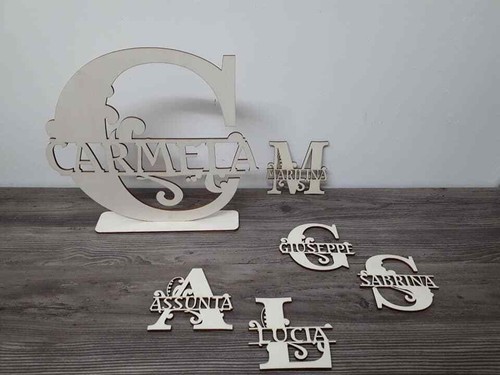 Nomi personalizzati legno - , in