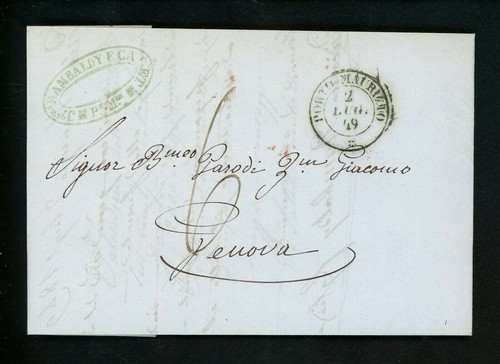 Postal history italy stampless - postal,