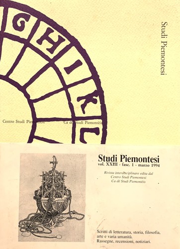 Studi piemontesi marzo 1994 - studi,