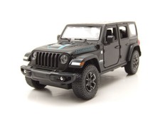 Modellino auto Jeep Wrangler Rubicon 4xe nero 1:24 Rastar