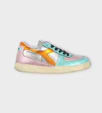 Sneakers Diadora Heritage Mi Basket Low Metallic Used WN – pelle metalizzata