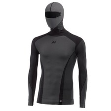 Maglia a Maniche Lunghe Sixs con Cappuccio Black Carbon TS2-DB