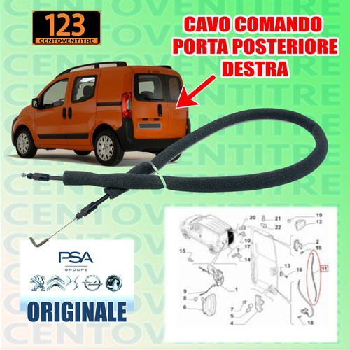 Cavo comando portellone - cavo,