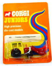 1973 Trattore Corgi Juniors #43 con Angledozer Giallo Rosso Regno Unito NUOVO NOS
