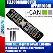 TELECOMANDO UNIVERSALE SPECIFICO PER APPARECCHI MARCA ADB I-CAN MODELLO T120