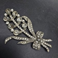 Spilla bouquet fiori strass