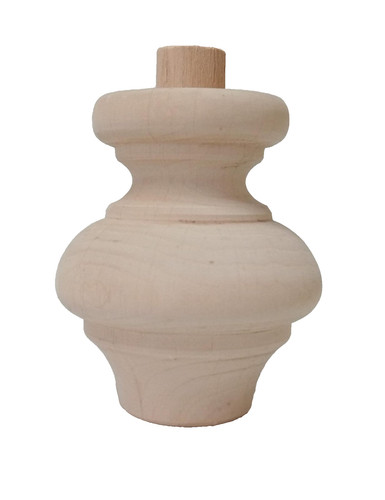 Piede piedino legno grezzo - piedino,