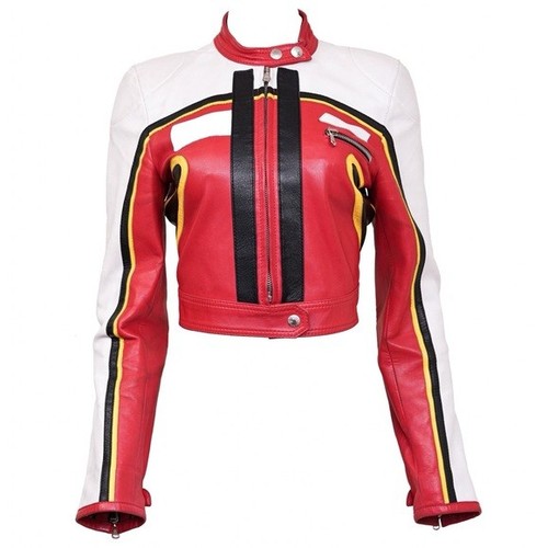 Giacca donna rosso bianco