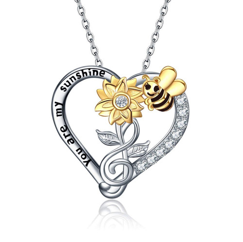 Collana bicolore cuore