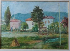 Pittore Attilio Rossi - Paesaggio Bergamasco