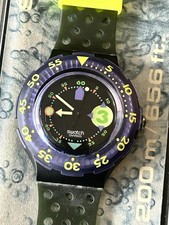 Vintage Swatch Scuba Diving SDB 101 - Captain Nemo - nuovo + mai indossato + scatola