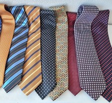 Set 8 CRAVATTE in seta firmate La Corona, Alcione, A. Marinelli, etc.. vintage