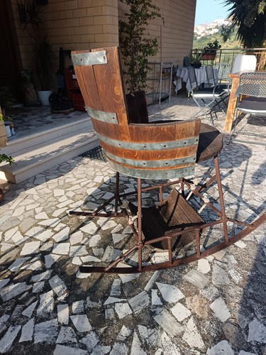 Sedia dondolo artigianale - a,